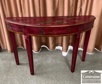 8762-1-Red Demilune Table