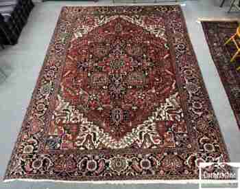 8762-9-Wool Hand Knotted Heriz Rug