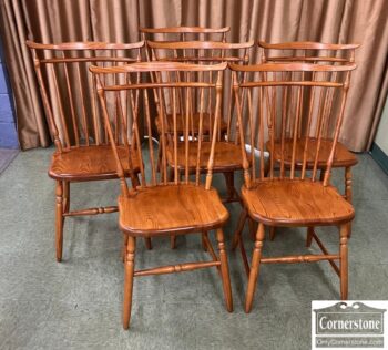 9083-1-6 Oak S Bent and Bros Chairs