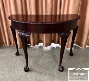 9090-3-Chippendale Demilune Table