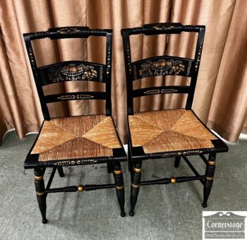 9319-9-Nichols & Stone Stenciled Side Chairs
