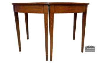 9411-8-Round Dining Table with Inlay