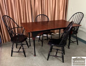 9568-5-Tiger Maple Top Table and Chair Set