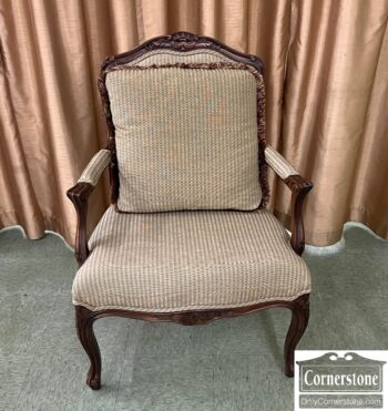 9591-1-French Style Arm Chair Lt Green