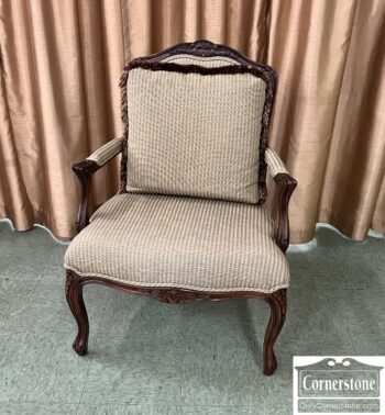 9591-2-French Style Arm Chair Lt Green