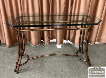 9598-16-Glass Top Bamboo Sty Sofa Table
