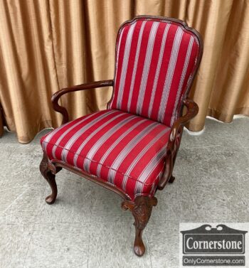 9656-13-Occasional Chair Red Blue Striped