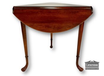 9656-18X-Statton Tri Corner Drop Leaf Accent Table