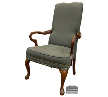 9797-2-Green Uph QA Arm Chair