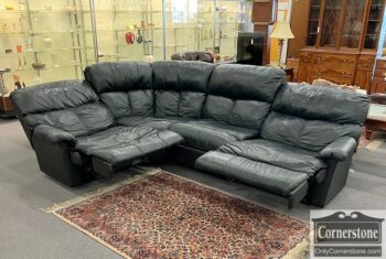 Flexsteel Leather Sectional Sofa